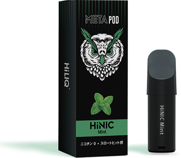 HiNIC META POD交換用カートリッジMint ノンニコチン・電子タバコ・Vape関連商品専門サイト